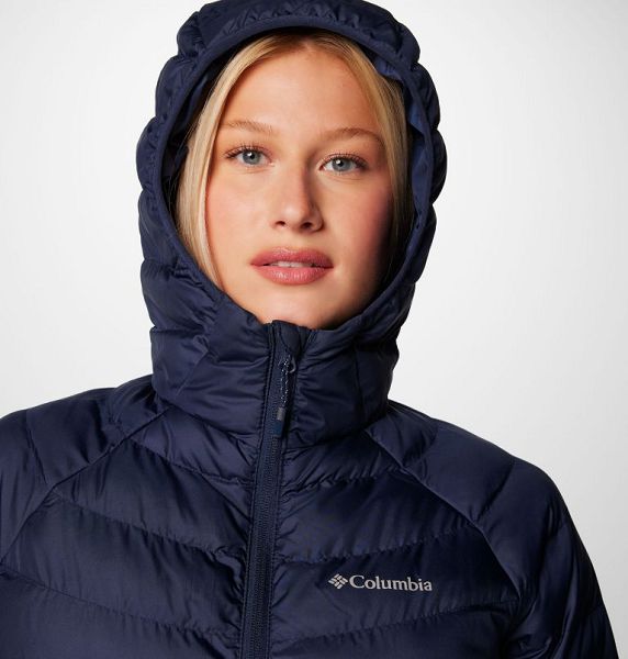 Women Columbia WoPowder Lite™ II Hooded Insulated Jackets Navy | US-SBOXWU-962