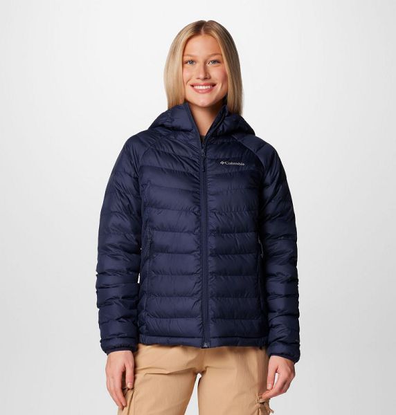 Women Columbia WoPowder Lite™ II Hooded Insulated Jackets Navy | US-SBOXWU-962