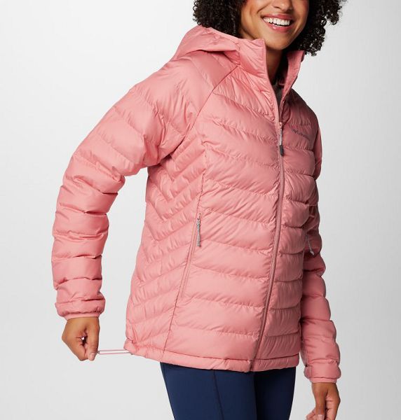 Women Columbia WoPowder Lite™ II Hooded Insulated Jackets Pink | US-UCBMKW-918