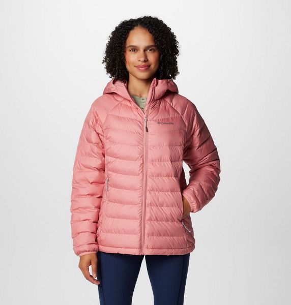 Women Columbia WoPowder Lite™ II Hooded Insulated Jackets Pink | US-UCBMKW-918