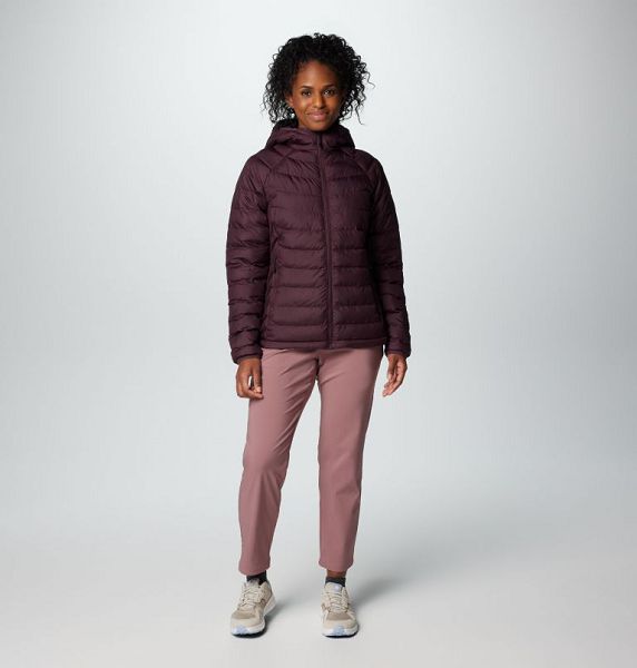 Women Columbia WoPowder Lite™ II Hooded Insulated Jackets Burgundy | US-OUHKVN-297