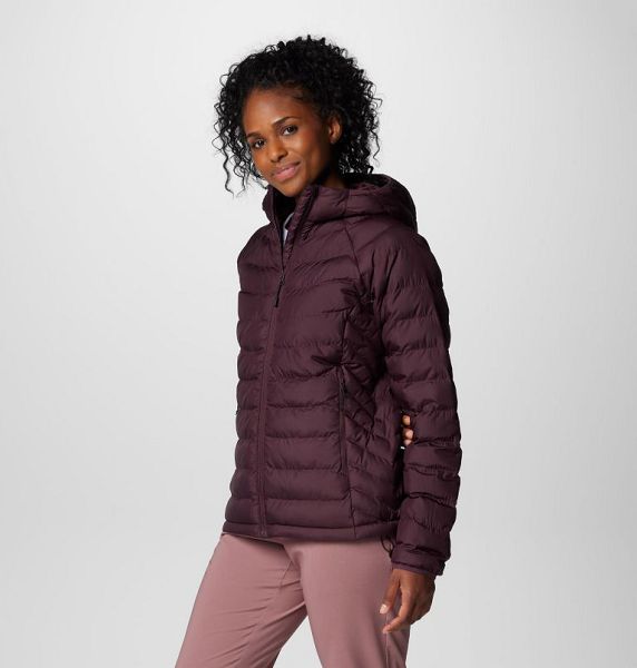 Women Columbia WoPowder Lite™ II Hooded Insulated Jackets Burgundy | US-OUHKVN-297