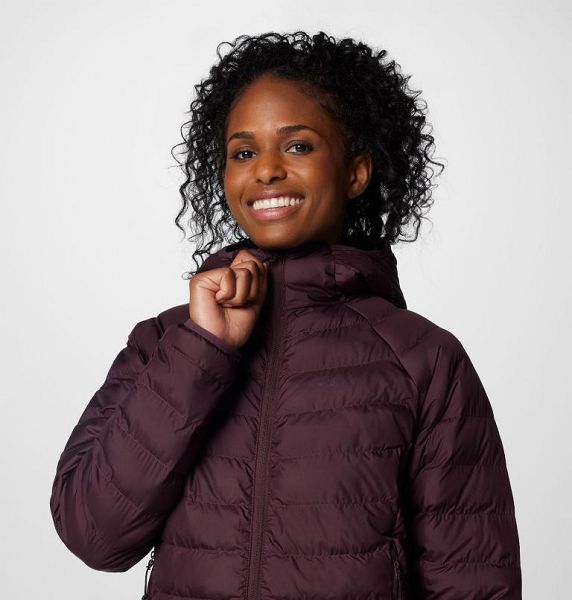 Women Columbia WoPowder Lite™ II Hooded Insulated Jackets Burgundy | US-OUHKVN-297