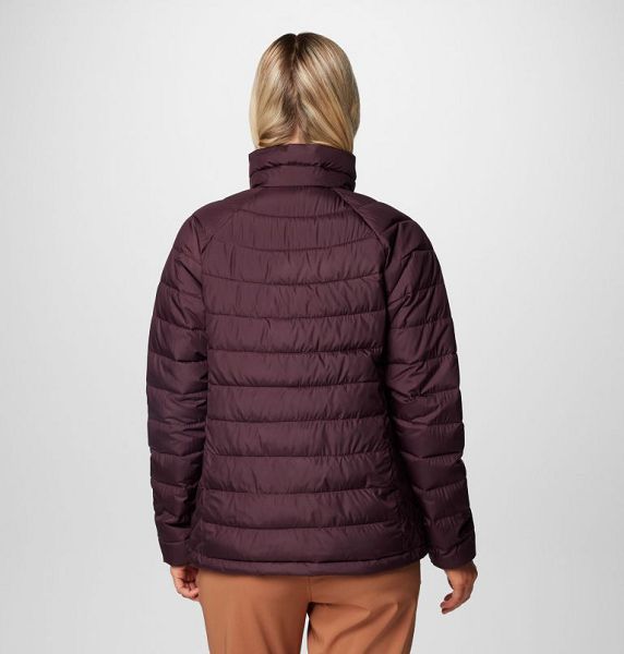 Women Columbia WoPowder Lite™ II Hooded Insulated Jackets Burgundy | US-OTJESM-526