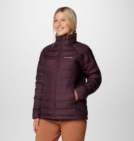 Women Columbia WoPowder Lite™ II Hooded Insulated Jackets Burgundy | US-OTJESM-526