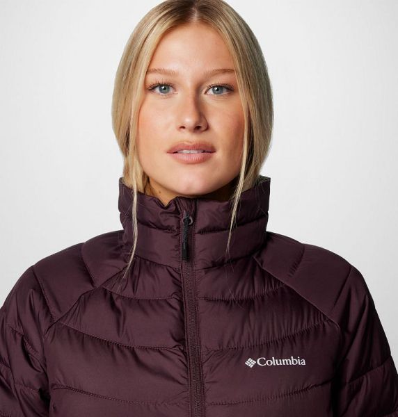 Women Columbia WoPowder Lite™ II Hooded Insulated Jackets Burgundy | US-OTJESM-526