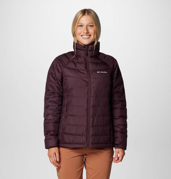 Women Columbia WoPowder Lite™ II Hooded Insulated Jackets Burgundy | US-OTJESM-526