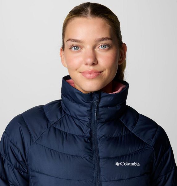 Women Columbia WoPowder Lite™ II Hooded Insulated Jackets Navy | US-FLGDEO-631