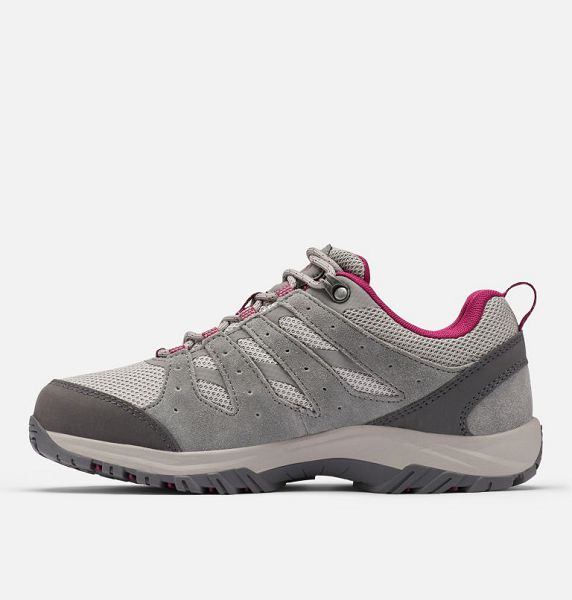 Women Columbia WoRedmond™ III Waterproof Walking Shoes Titanium / Red | US-SAQMFO-304