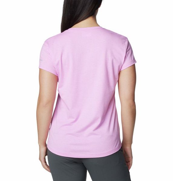 Women Columbia WoSun Trek™ Technical T-Shirt Pink | US-NOQMDC-086