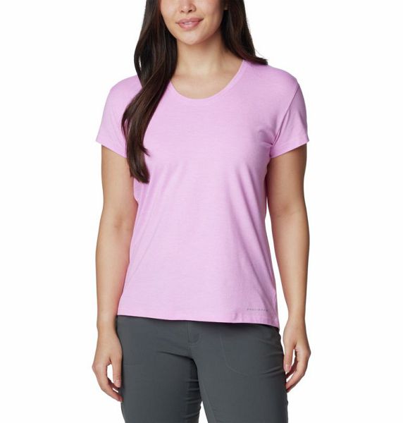 Women Columbia WoSun Trek™ Technical T-Shirt Pink | US-NOQMDC-086