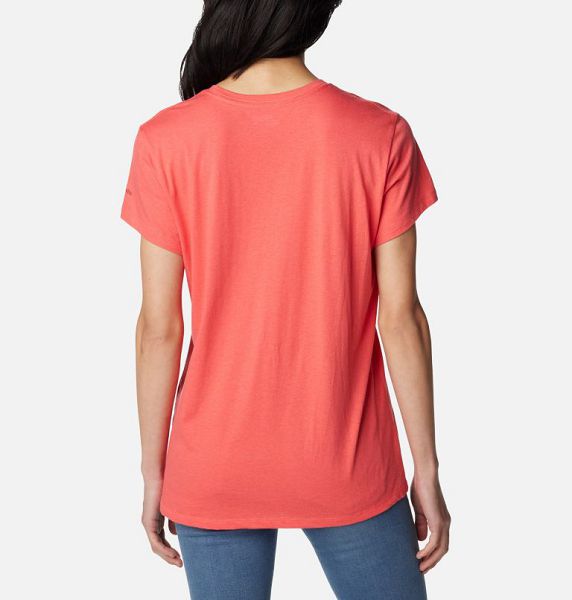 Women Columbia WoTrek™ Casual Graphic T-Shirt Coral | US-HPRIUL-631