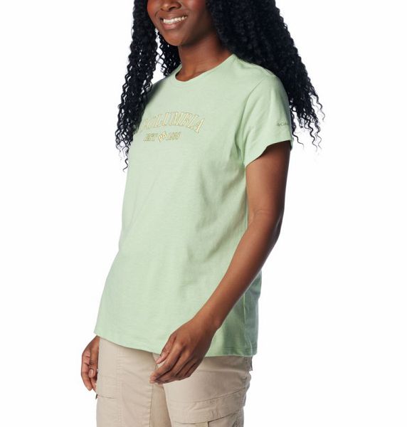 Women Columbia WoTrek™ Casual Graphic T-Shirt Olive | US-RKAQXN-843