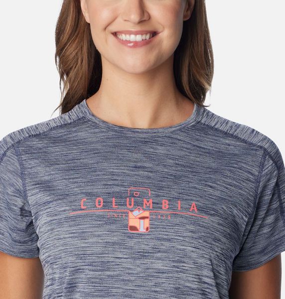 Women Columbia Zero Rules™ Technical T-Shirt Navy | US-QUJZNO-496