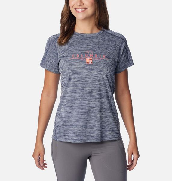 Women Columbia Zero Rules™ Technical T-Shirt Navy | US-QUJZNO-496